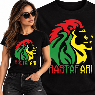 KOSZULKA DAMA   RASTAFARI LION